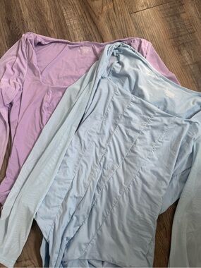 Avidlove Light Blue and Lavender Long Sleeve bodysuits